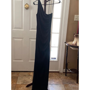 VINTAGE LILLIE RUBIN BLACK ONE SHOULDER DRESS SIZE 10